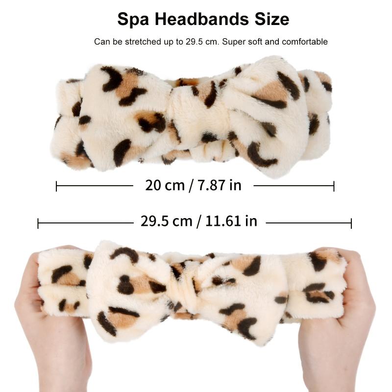 Coral Velvet Bow Knot Hair Wrap Shower Headband for Women