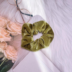 Velvet Hair Scrunchies Elastic Hair Bands For Women Girls