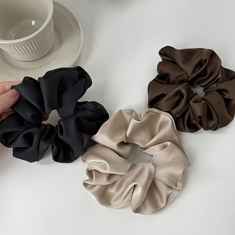Satin Scrunchies Hair Bands Ponytail Holder Accessories
