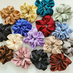 Satin Scrunchies Hair Bands Ponytail Holder Accessories