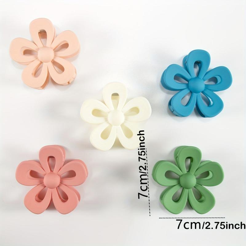Frosted Flower Hair Claw Large Plastic Shark Claw Women's Hair Accessories