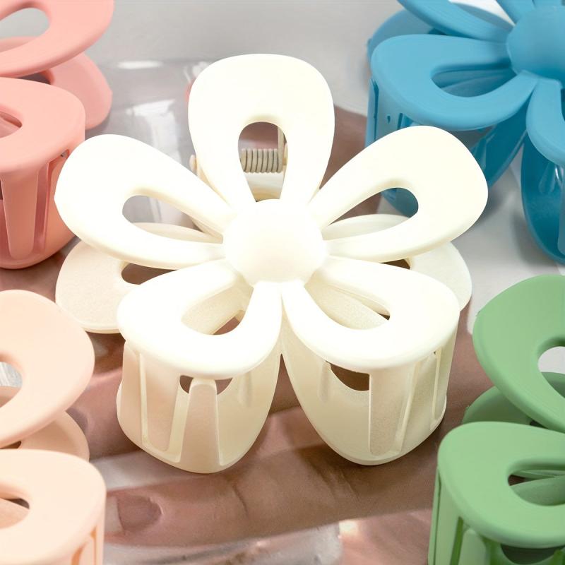 Frosted Flower Hair Claw Large Plastic Shark Claw Women's Hair Accessories