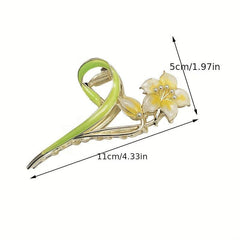Lily Flower Hair Clip Large Hair Claw Female Head Headdress Hair Accessory