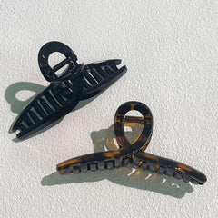 6pcs Large Hair Claw Vintage Glossy Style Solid Shark Claw Hair Accessories