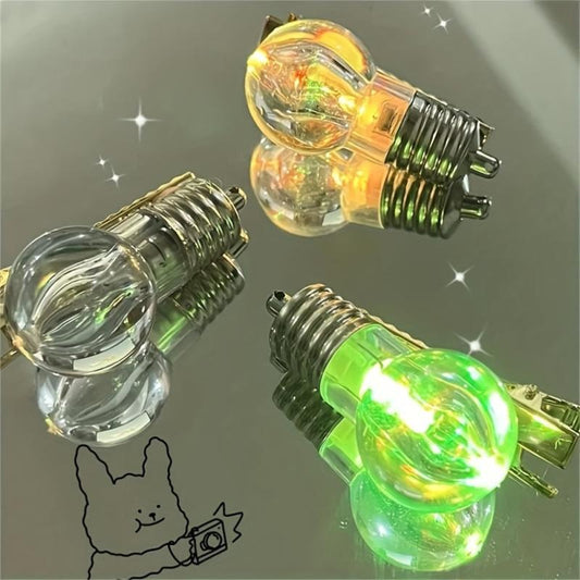 6pcs Lightening Bulb Hair Clip Duck Billed Side Bang Braids Funny Party