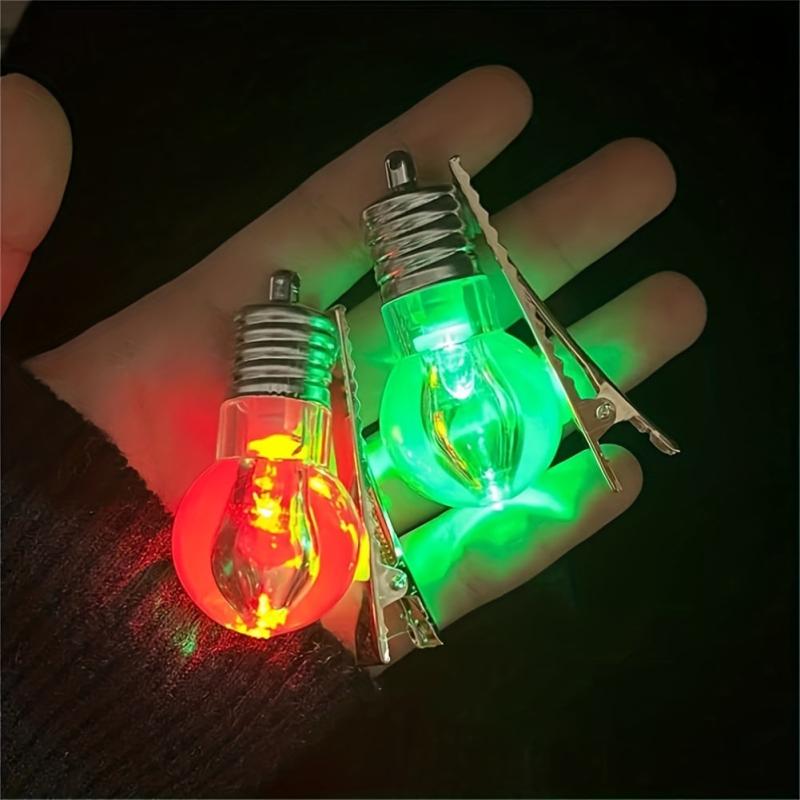 6pcs Lightening Bulb Hair Clip Duck Billed Side Bang Braids Funny Party