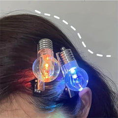 6pcs Lightening Bulb Hair Clip Duck Billed Side Bang Braids Funny Party