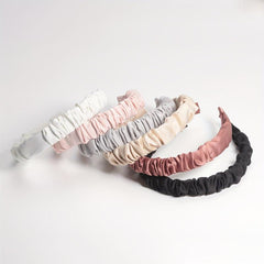 6PCS Solid Satin Hair Band Headdress Head Hoop For Women Girls