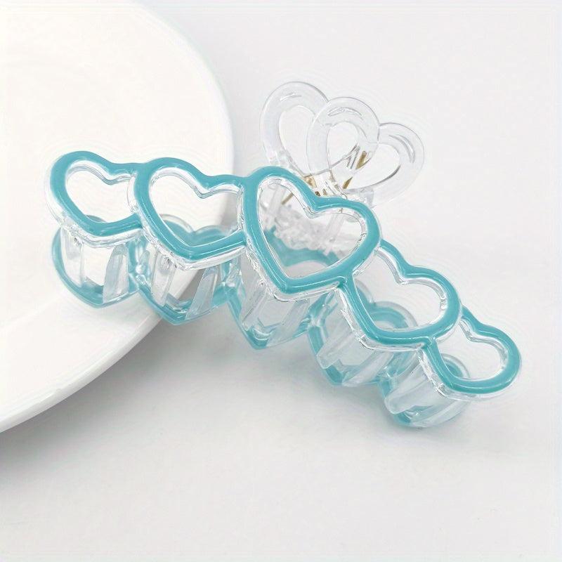 Heart Shape Hairclip Enamel Painted Hair Claw