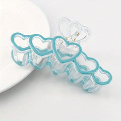 Heart Shape Hairclip Enamel Painted Hair Claw
