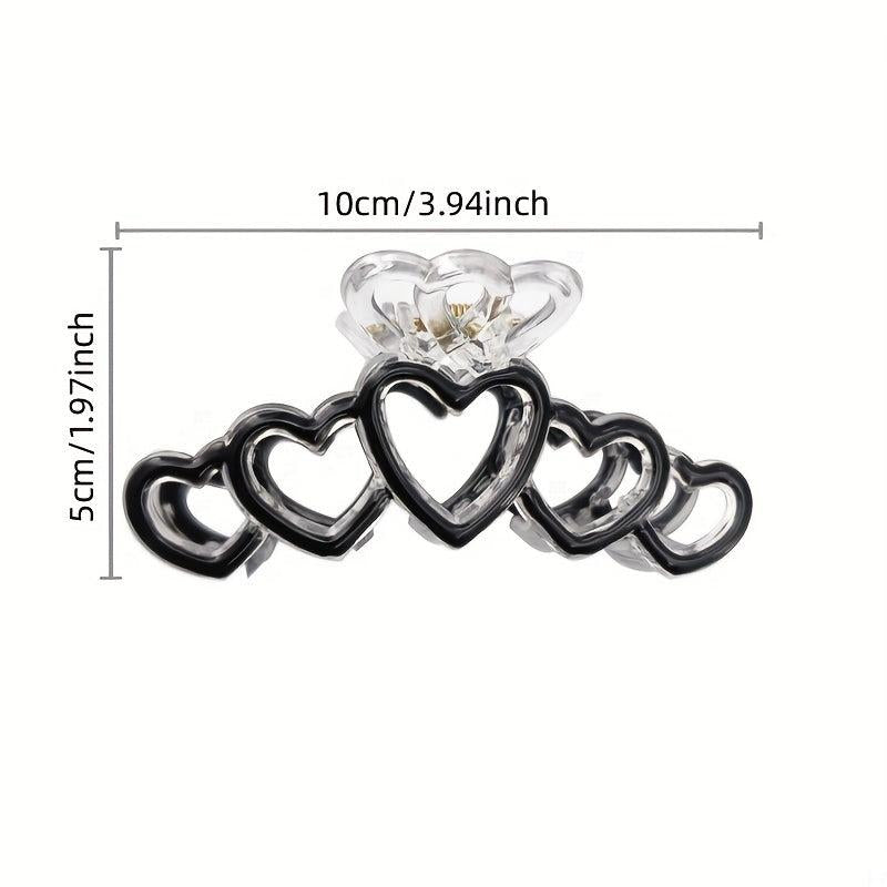 Heart Shape Hairclip Enamel Painted Hair Claw