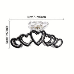 Heart Shape Hairclip Enamel Painted Hair Claw