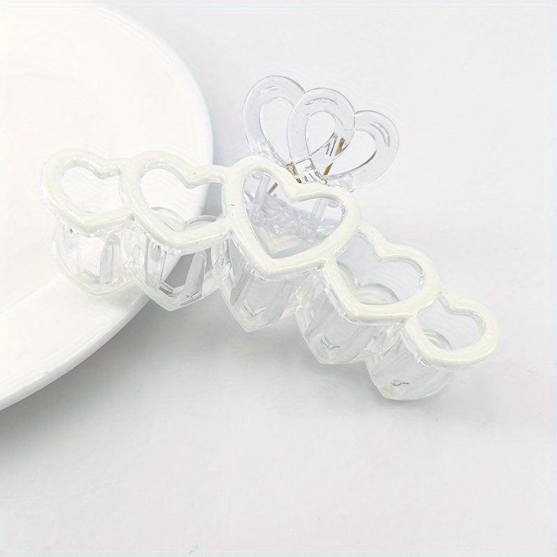 Heart Shape Hairclip Enamel Painted Hair Claw