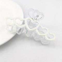 Heart Shape Hairclip Enamel Painted Hair Claw