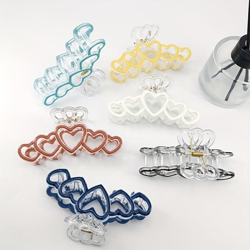 Heart Shape Hairclip Enamel Painted Hair Claw