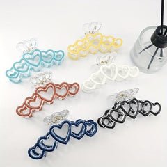 Heart Shape Hairclip Enamel Painted Hair Claw