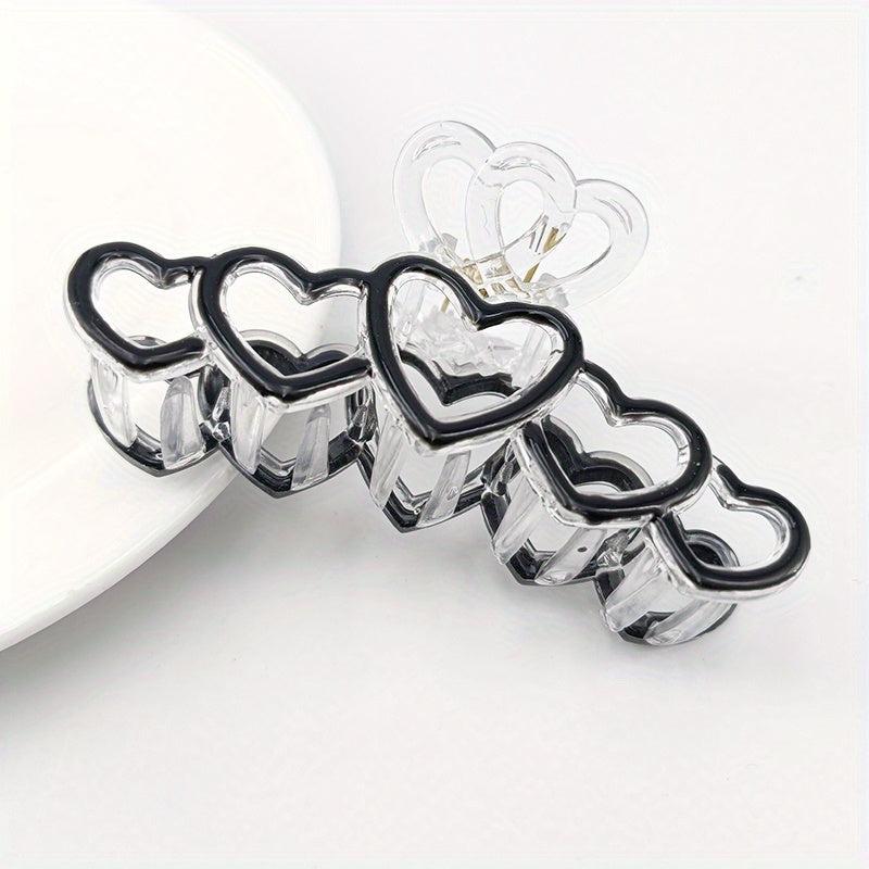 Heart Shape Hairclip Enamel Painted Hair Claw