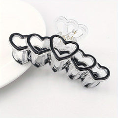 Heart Shape Hairclip Enamel Painted Hair Claw
