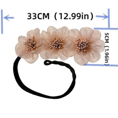 Floral Hair Ball Curler Headdress for Girls