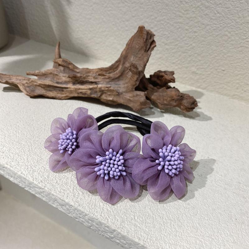 Floral Hair Ball Curler Headdress for Girls