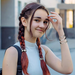 3 PCS Silver Golden Metal Hairband Bracelet Hair Accessories