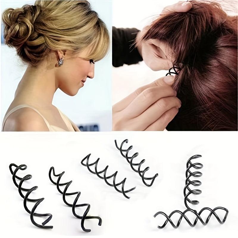 12pcs Spiral Hair Clip Invisible Hair Pin Metal Hairpin For Braids