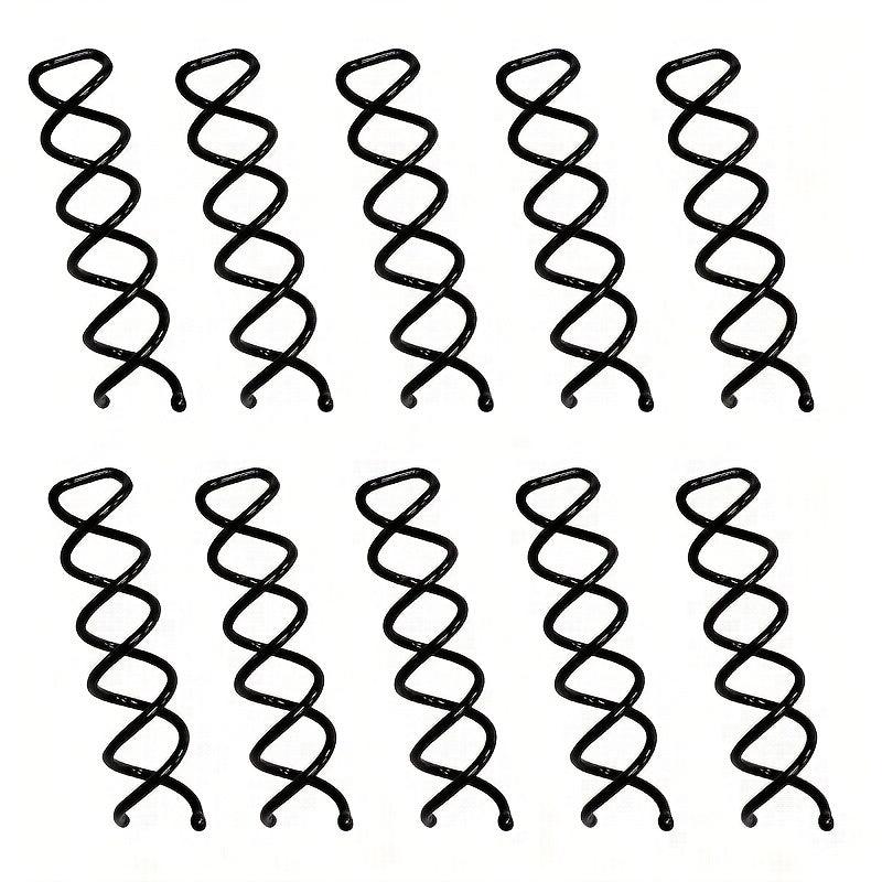12pcs Spiral Hair Clip Invisible Hair Pin Metal Hairpin For Braids