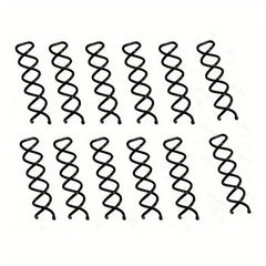 12pcs Spiral Hair Clip Invisible Hair Pin Metal Hairpin For Braids
