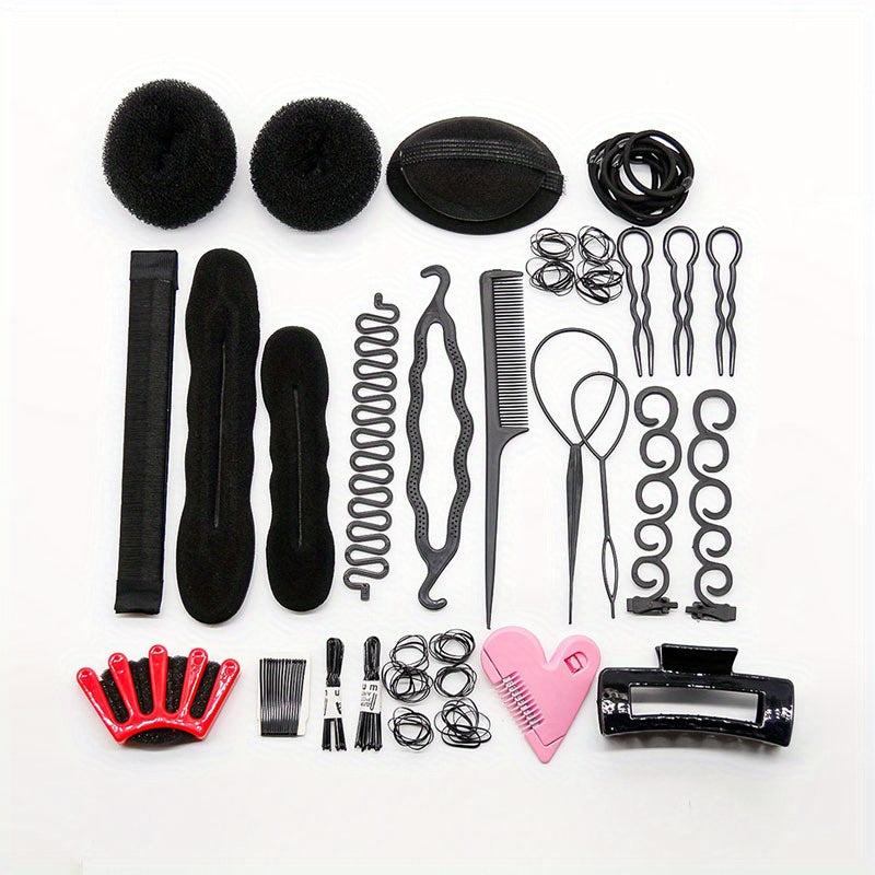 53pcs Hair Styling Set Hair Accessories DIY Hair Modelling Tool Kit
