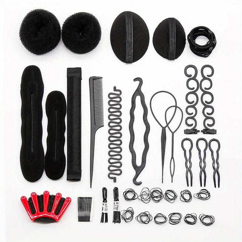 53pcs Hair Styling Set Hair Accessories DIY Hair Modelling Tool Kit