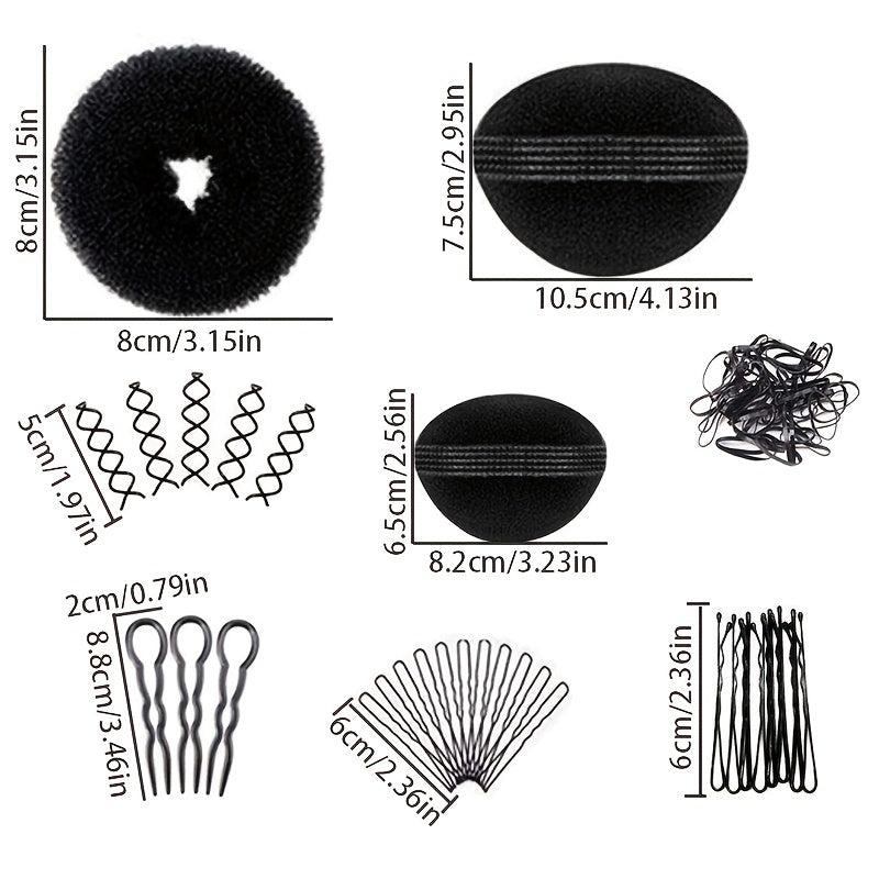 53pcs Hair Styling Set Hair Accessories DIY Hair Modelling Tool Kit