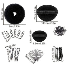 53pcs Hair Styling Set Hair Accessories DIY Hair Modelling Tool Kit
