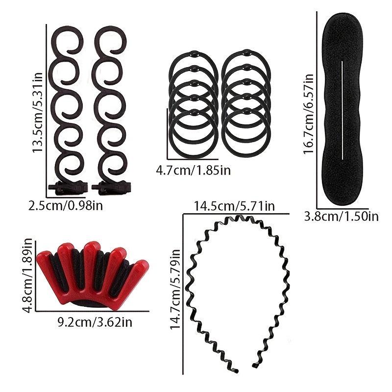 53pcs Hair Styling Set Hair Accessories DIY Hair Modelling Tool Kit