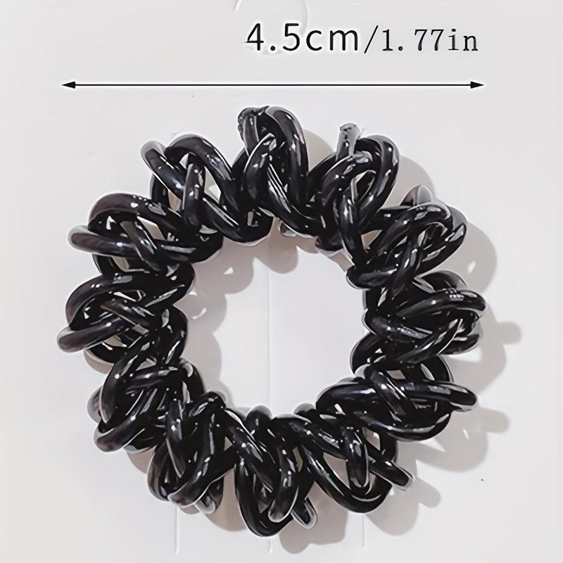 Block Twist Spiral Hair Tie Elastic Seamless Hair Rope Style Ponytail Holder
