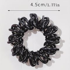 Block Twist Spiral Hair Tie Elastic Seamless Hair Rope Style Ponytail Holder
