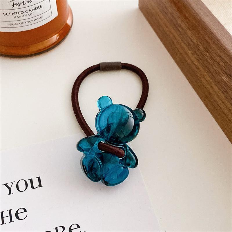 Jelly Flower Hair Tie Cartoon Flower Decor Hair Ring Elastic Ponytail Holder