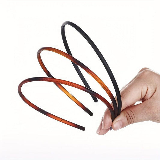 3pcs Skinny Headband Thin Headbands With Teeth Non Slip Hairband