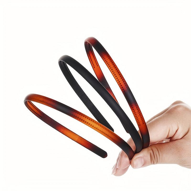 3pcs Skinny Headband Thin Headbands With Teeth Non Slip Hairband