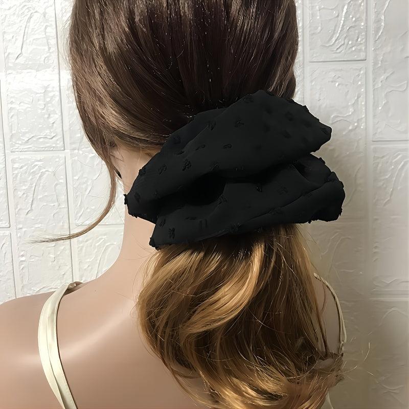 Polka Dot Chiffon Scrunchies Hair Tie Hair Rope Ponytail Holder for Women Girls