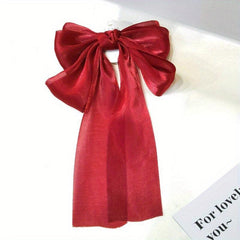 Organza Bow Barrette Ribbon Hair Clip for Women Girls