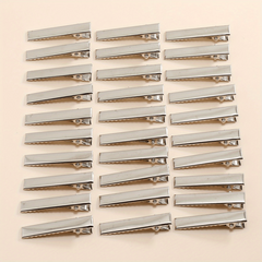 30pcs Golden Single Prong Hair Clips for DIY Craft Accessory