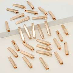 30pcs Golden Single Prong Hair Clips for DIY Craft Accessory