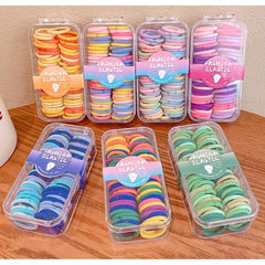 Colorful Small Hair Elastics Ties Stretchy Rubber Bands Ponytail Holder