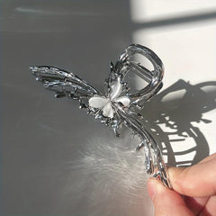 Opal Butterfly Hair Claw Back Head Clip Hair Accessory