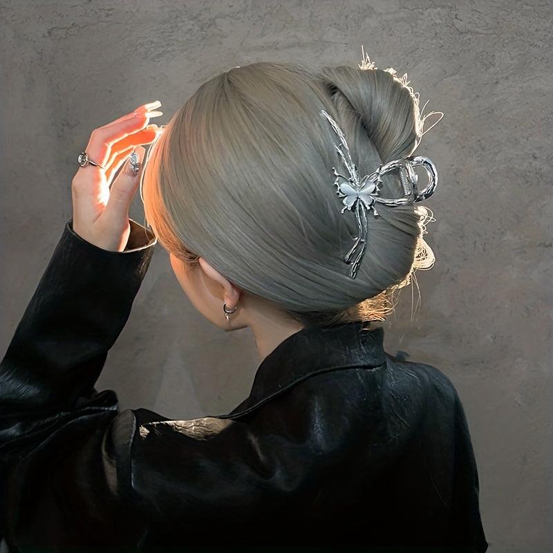 Opal Butterfly Hair Claw Back Head Clip Hair Accessory