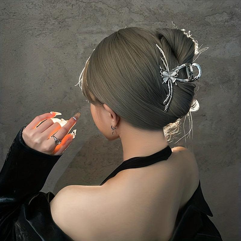 Opal Butterfly Hair Claw Back Head Clip Hair Accessory