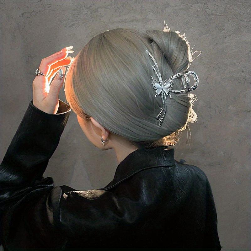 Opal Butterfly Hair Claw Back Head Clip Hair Accessory