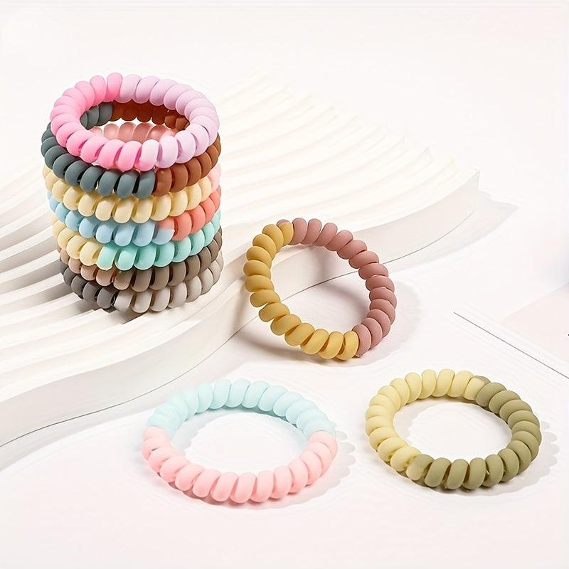 Frosted Spiral Hair Tie Ponytail Hair Rope Elastic Hair Band Set