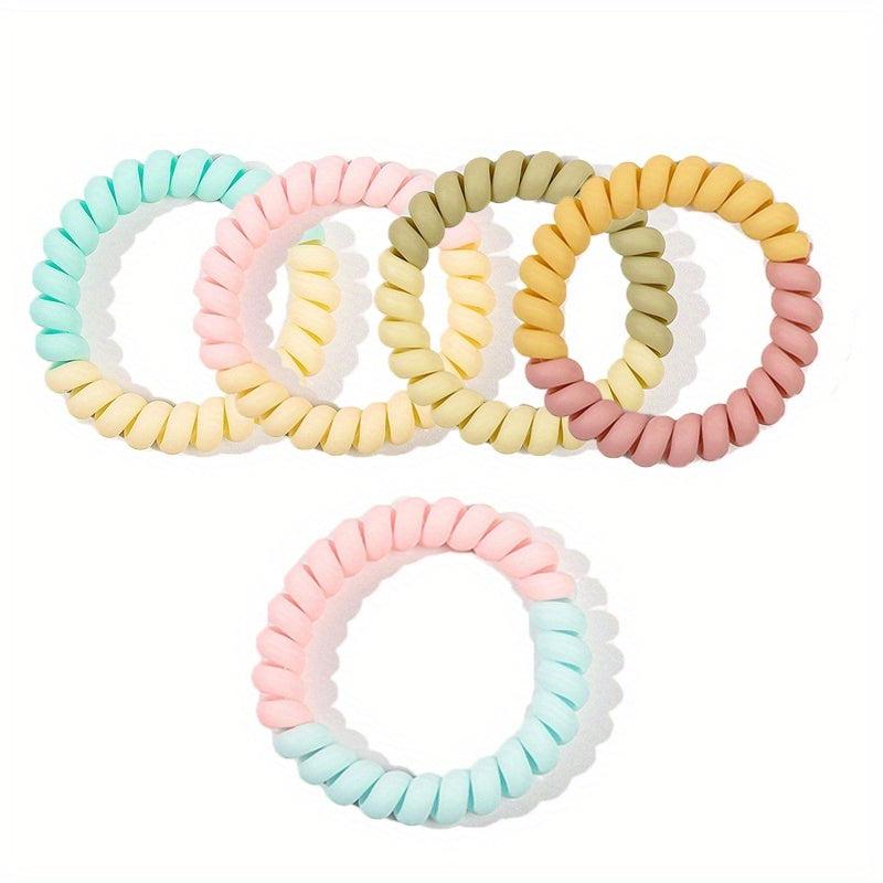 Frosted Spiral Hair Tie Ponytail Hair Rope Elastic Hair Band Set