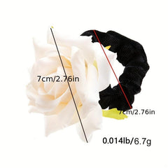 Rose Hair Tie Fabric Colorful Hair Rope Vacation Beach Style Ponytail Holder
